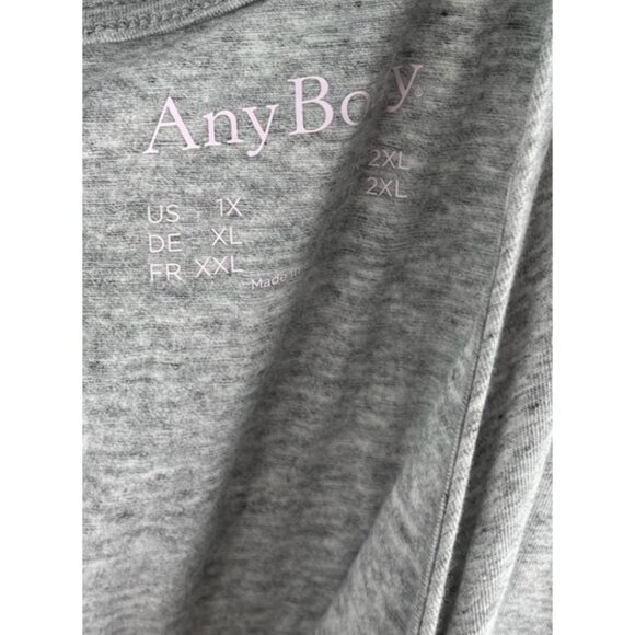 AnyBody Women's Grey V-Neck Jumpsuit Comfy Lounge Wear Elastic Waist Size XL - Picture 2 of 5